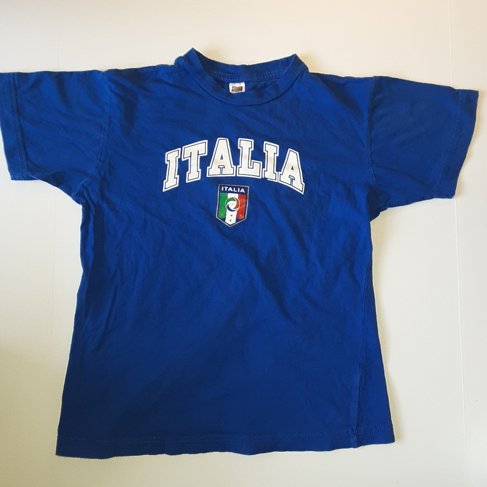 Italia FIFA Football Soccer Tee Youth Large 10/12